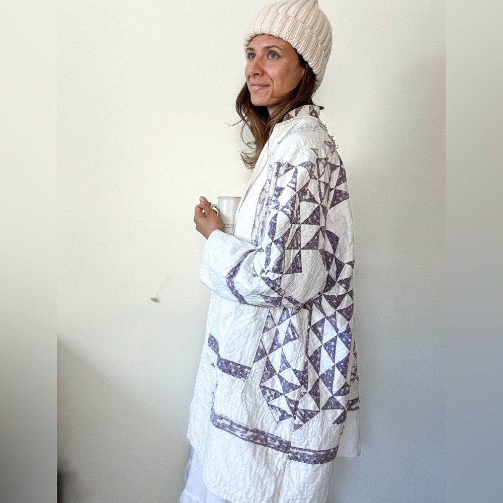 Vintage Oversized Farm Quilt Coat